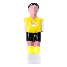 3인치 단단한 플라스틱 부품 축구 소년 흰색 테이블 남자 푸스볼 선수, [02] Yellow, 1개