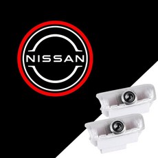 무선 문짝 웰컴 라이트 레이저 프로젝터 자동차 니스모 패트롤, 4. white-red (Nissan), 1개