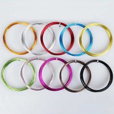 철사 컬러 3.0mm 6.4M 5개 공예철사 와이어아트 꽃철사 공예용철사 공예와이어, 분홍, 1개