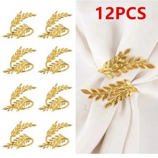 고급 다이닝 테이블 장식 메탈 냅킨 링 파티 인테리어 홀더 식당용 스테인리스 디자인냅킨용 실버 버클, 1개, 12개, 1_12개 세트