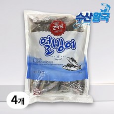 수산왕국 급속 냉동 캐나다산 알배기 열빙어 시사모 3L, 4개, 1kg