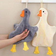 귀여운 주방 타월 고흡수 물기제거 다회용 클리닝타월 걸이형 행주, 화이트 돼지