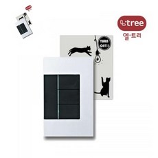 사땨 데코포인트가드 8종 그래픽포인트 스위치스티커 월데코 벽스위치데코스티커 장식스티커 꾸미기스티커, 화이트캣