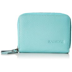 KALMOR 여성용 더블 지퍼 가죽 지갑 스카이블루 4. 25” x 3. 0” 1.5”
