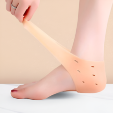 오피셜 초슬림 강력 고탄력 각질케어 실리콘 발뒤꿈치 패드 보습양말 스킨색상, 100g, 5개, 2개입