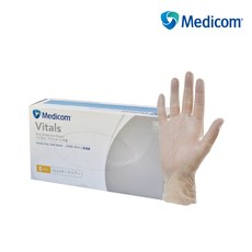 메디컴 비닐장갑 PVC 질기고 튼튼한 장갑 1Box(100매), S, 1개