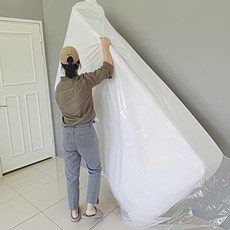 싱글 침대매트리스비닐 포장이사 대형보관커버 1.25mX2.4m, 1개, 920L