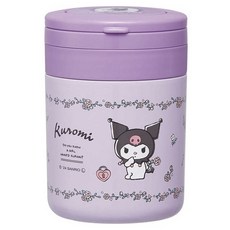 산리오 스케이터 접이식 핸들 포함 보온 보냉 델리카 포트 수프 자 LJFO3AG, 쿠로미, 1개, 300ml