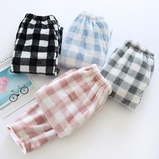 도툼 푸근 체크 극세사 밍크 수면바지 파자마 겨울 잠옷 홈웨어 라운지웨어