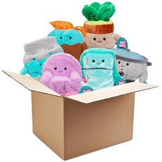 BumBumz 미국매장정품+ 19.1cm 7.5인치 미스터리 블라인드 박스 가중 감각 플러시 4팩 - 공식 라이선스 부드럽고 보송보송한 정서적 지원 봉제 동물 인형 어린이 남아, 2팩.