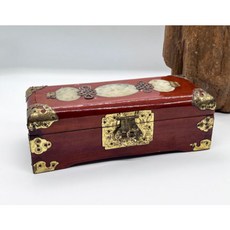 古風雕花紅木首飾盒：古典雕花木盒，中式復古風收藏擺件，送禮推薦, 1個, 紅木色