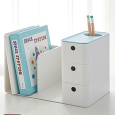 아이더스 연필 수납함 책꽂이 책상위책꽂이, 민트