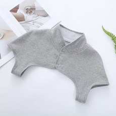 어깨 넥 목 산모 남녀는 여름 수면 방한 보호 보온 조끼 워머 잠자는 중년, U. 칼라와 벨벳이 있는 라이트 그레이