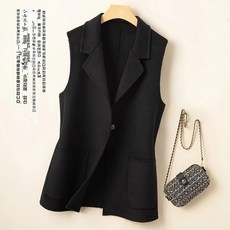 가을 프로 트 색 롱조끼 캐티 모끼 모직