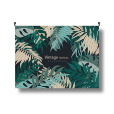 해룸 대형 패브릭 포스터 두꺼비집 가리개 페브릭 태피스트리 가림천 아트 행잉 초대형, 49.빈티지 트로피칼