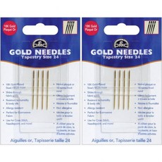 골드 태피스트리 핸드 니들 2팩 사이즈 24