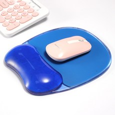 Jeernare 3D 마우스받침대 젤 마우스패드 물방울 실리콘 마우스손목받침대 손목보호 미끄럼방지, 1개, 블루