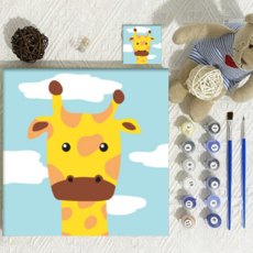 조이테리 쉬운 동물 유화 그리기 물감 세트, 구름기린, 1개