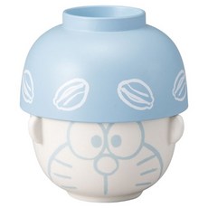 sun art 哆啦A夢 湯碗飯碗組 迷你 10x6cm, 1個, 飯碗1入+湯碗1入, 白色+藍色