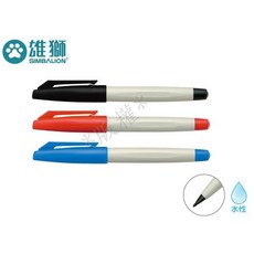 雄獅 簽字筆 水性, 紅, 1個