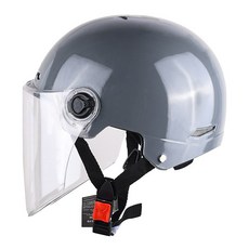 빅사이즈헬멧 대두헬멧 특대 하이바 바이크모자 여름, 1개, 5X 시멘트 그레이 투명 롱 렌즈