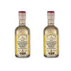레오나르디 화이트 발사믹 식초 기아르디니 6년 숙성 모데나 화이트 발사믹 콘디멘토, 2개, 250ml