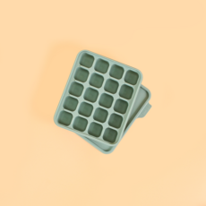 홍스마마 플래티넘 실리콘 이유식 큐브 이유식 준비물 얼음틀 아이스몰드 아이스 트레이 실리콘 몰드 마늘틀, 1개, 에메랄드, 15ml