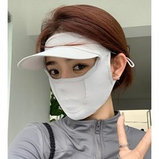 1P/2P 모자 마스크 썬캡 골프 얼굴 여름 햇빛 가리개 자외선 차단