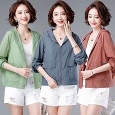 여성 크롭 바람막이 초경량 여름 가을 집업 봄옷 간절기 여자봄 크롭핏 민트 자켓