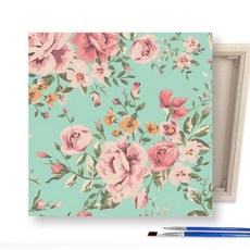 아트박스/아이러브페인팅 DIY캔버스형 그림그리기 25x25cm 엔틱 장미