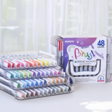 문교 브러쉬 아크릴마카, 1개, 48색