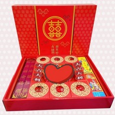 Mini生活館 六色糖 訂婚 文定 12禮 禮燭 傳統結婚禮俗 六禮 十二禮 男生訂婚, 1個, 紅色