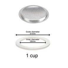 모카포트 에스프레소 커피메이커 실리콘 씰링 가스켓, 1 cup sieve, 1개, 1 cup sieve China Mainland