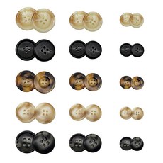 110개 4구 원형 블 버튼 3 셔츠 5가지 색상 코트 바느질 DIY 다양한 옷 20mm 사이즈(15mm 공예용 25mm 정장