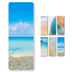 1.5mm 천연고무 요가매트 초박형 휴대용 미끄럼방지 운동매트 필라테스 요가 전용, 1개, 코즈믹 오션