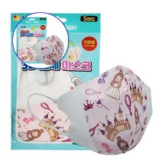 쌍문상회 지금 필요한 공주 아동용 마스크 5매입 3D 귀여운마스크 캐릭터마스크 숨쉬기편한마스크 아이천국 입체 31872EA, 본상품