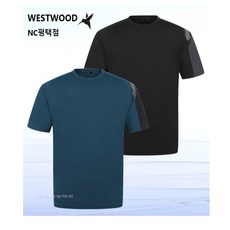 웨스트우드 WESTWOOD 남성 스포티한 배색 컬러의 소매 포인트 반팔 라운드티 2컬러 WP2MTTR431