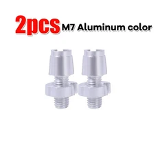 1/2/4pcs 자전거 브레이크 조절기 M7/M10 액세서리 자전거 볼트 볼트 브레이크 케이블 시프터 합금 레버 나사 알루미늄 조정, 2pc M7 Aluminumcolor