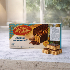 Russian Wafer Cakes Chocolate Coated Assortment 러시아산 웨하스 케이크 초코 코팅 어소트, 8개, 250g