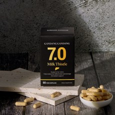 간당간당 뉴질랜드 고함량 간 밀크씨슬 7.0 실리마린 추출물 60 캡슐, 1개, 60정