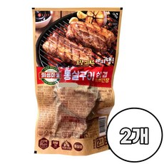 롯데 의성마늘 통살구이 삼겹 단짠간장 /냉장 통삼겹 반찬 안주, 2개, 140g