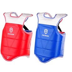 겨루기 태권도 호구 용품 가라데 바디킥 양면 보호대 보호구 몸통 PATRON 3 흉부 150-170cm 1개, PATRON 3 흉부 150-170cm × 기본 사이즈