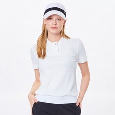 볼빅 여성 골프 큰 골지 블루종 요꼬에리 반팔 티셔츠 VLTSO402_OW 3071683