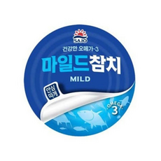 사조해표 간편 통조림 참치 캔 마일드, 3개, 100g