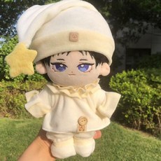 베이비돌옷 인형옷 20cm 치수 잠옷 드레스 세트 아이돌인형 봉제인형 꾸미기 애착인형옷, 20cm 인형 전용 (옷만), 노란색 세트 (상의하의신발모자)