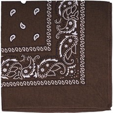 Raylarnia 반다나 여성용 다목적 면 머리띠 55.9cm22인치 페이즐리 카우보이 남성용 핑크 [호환], 브라운