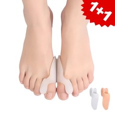 린델 1+1 실리콘 엄지 발가락 링 교정기 좌우 2SET(4P), 2개