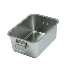 대용량 바트 업소용 사각 반찬통 뚜껑 스테인레스 통 스텐 식당 급식 스테인리스 스탠바트, 70x50x10, 기본 색상