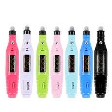 美甲打磨機 附6款磨頭, 1個, 顏色隨機