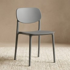 라인모드 인테리어 테이블 등받이 식탁의자, 그레이, 1개